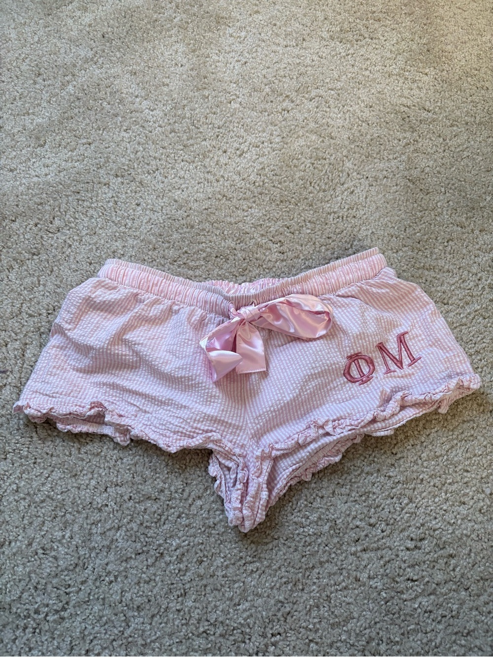 Pink Phi Mu Pajama Shorts